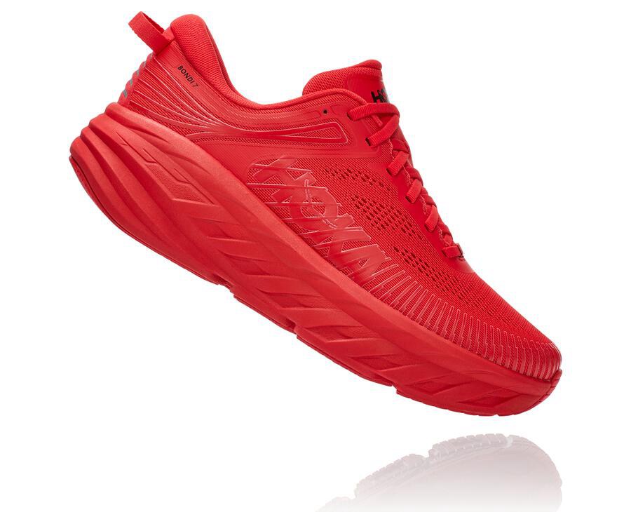 Tenis Hoka One One Masculino Vermelhas - Bondi 7 - 764-RTBDWZ